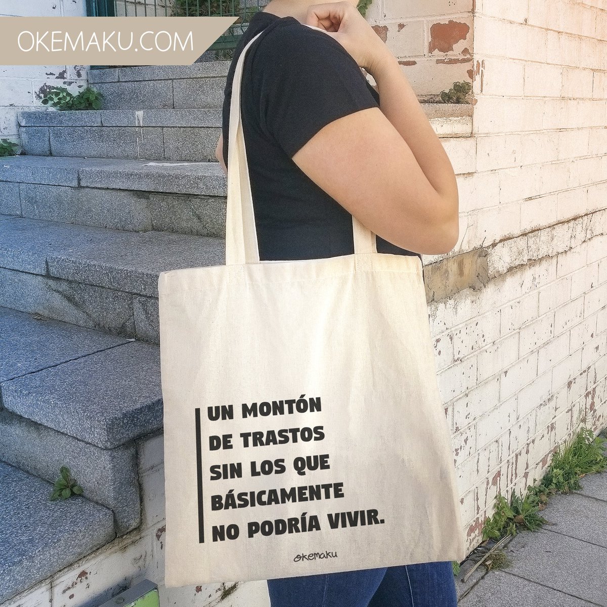 OkeMaku's tweet photo. Tenemos bolsas de tela para meter TODO lo que necesitas para vivir. O casi 😜
.
.
#reflexion #frases #frasesdehumor #frasesparareflexionar
#bolsas #bolsasmolonas #bolsadetela #totebag #bolsasdetela
#tiendaonline #regalos #regalosoriginales #regalospesonalizados https://t.co/G3sDB5E8VH