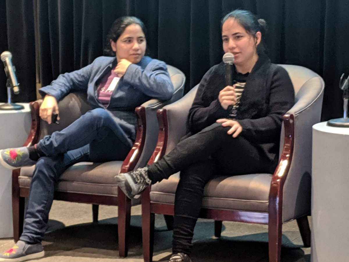 dlt_education's tweet photo. Amazing journey of @cybercodetwins - global hackathons, investing in crypto, inventing tech implementations to address women vulnerable to trafficking etc. Tangentially "Women need to be able to manage their own crypto, their own value, their own money" #DLTW4W #NYCBlockchainWeek https://t.co/PD4AXNR0wX