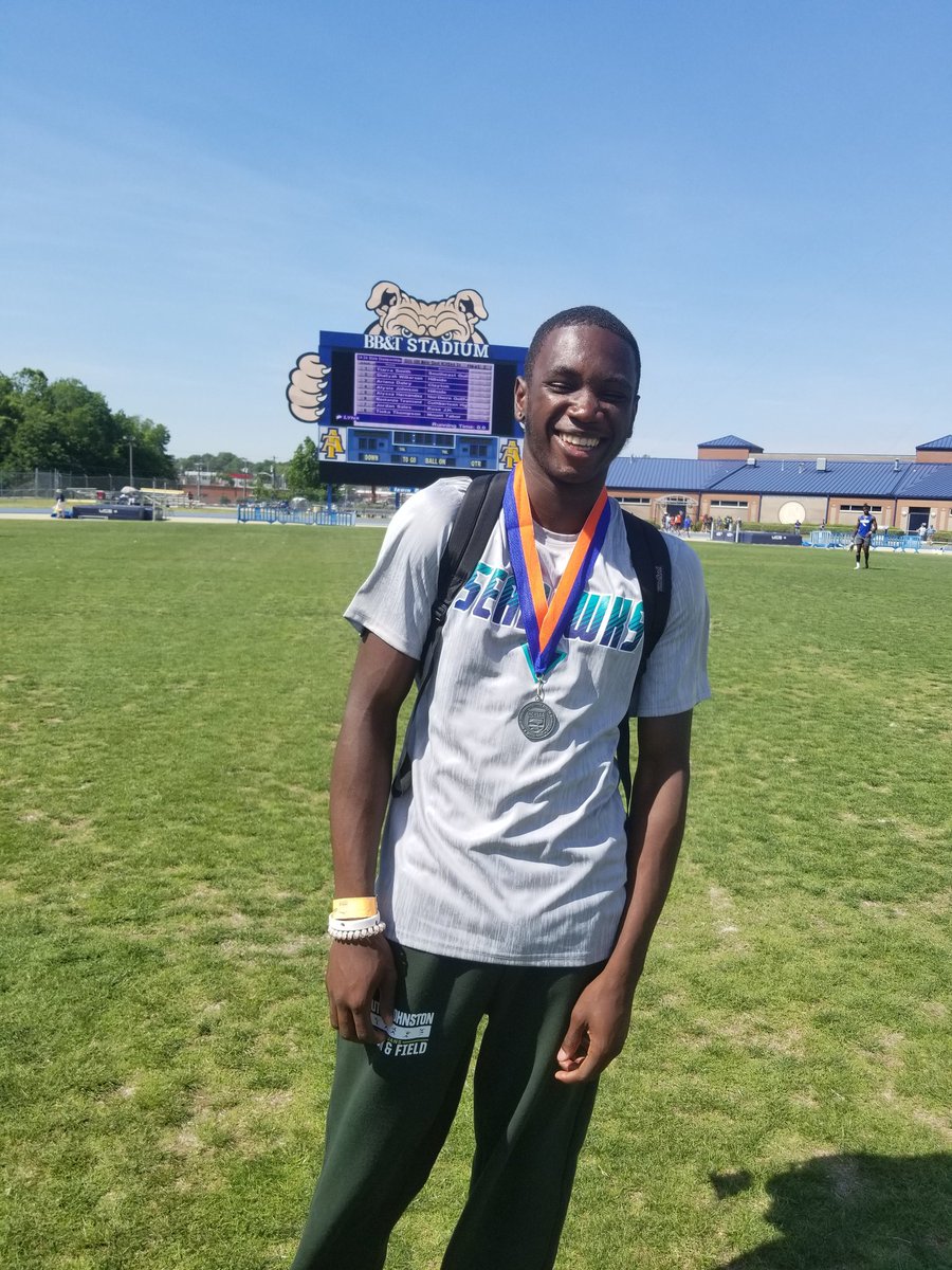 That's my D1 athlete! Malaki took 2nd at States today and we are so thrilled :) We're also reppin' our UNCW gear! Congrats to him on an amazing season! ♡ #sjhstrojans #UNCW