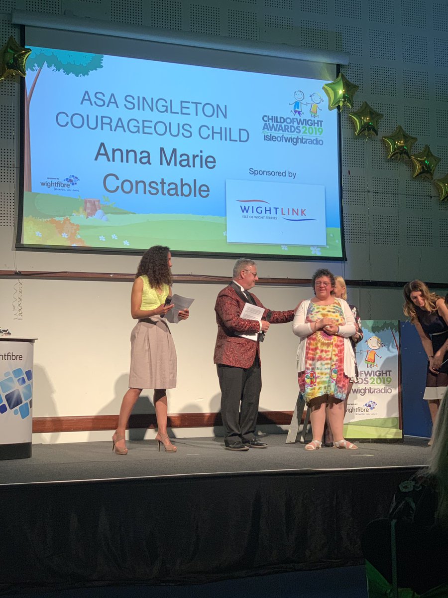 WightFibre's tweet photo. Next is the ASA Singleton Courageous Child Award sponsored by @wightlinkferry goes to Anna Marie Constable #ChildofWight #BecauseWeCare ⭐️🏆⭐️🏆⭐️🏆⭐️🏆 https://t.co/3SKbmKdtuB