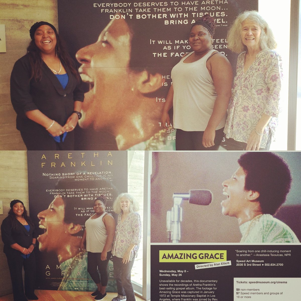 Seasoned4u's tweet photo. Go see #ArethaFranklin sang in #AmazingGrace at the #SpeedMuseum until May 26th! Thanks Judi:-) #Louisville #TGIF #fridayness #fridayseasonings https://t.co/UjTcHggZZj