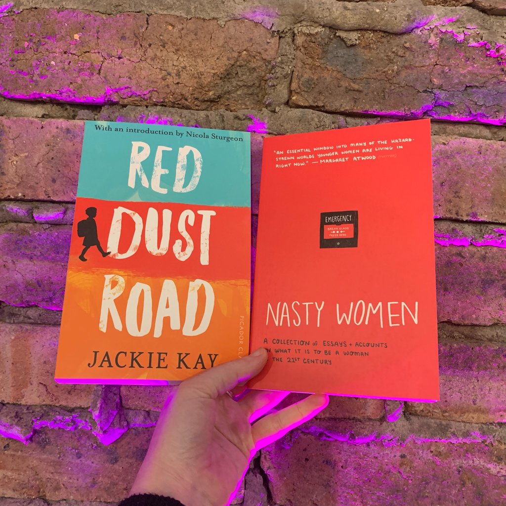 BrawWee's tweet image. We have taken delivery of a load of fantastic new books for Braw Wee! @jackiekay  Red Dust Road by Jackie Kay &amp;amp; Nasty Women from @404Ink! soo.nr/uHqp 
#scottishbooks  #nastywomen #jackiekay #404ink  #shoplocal