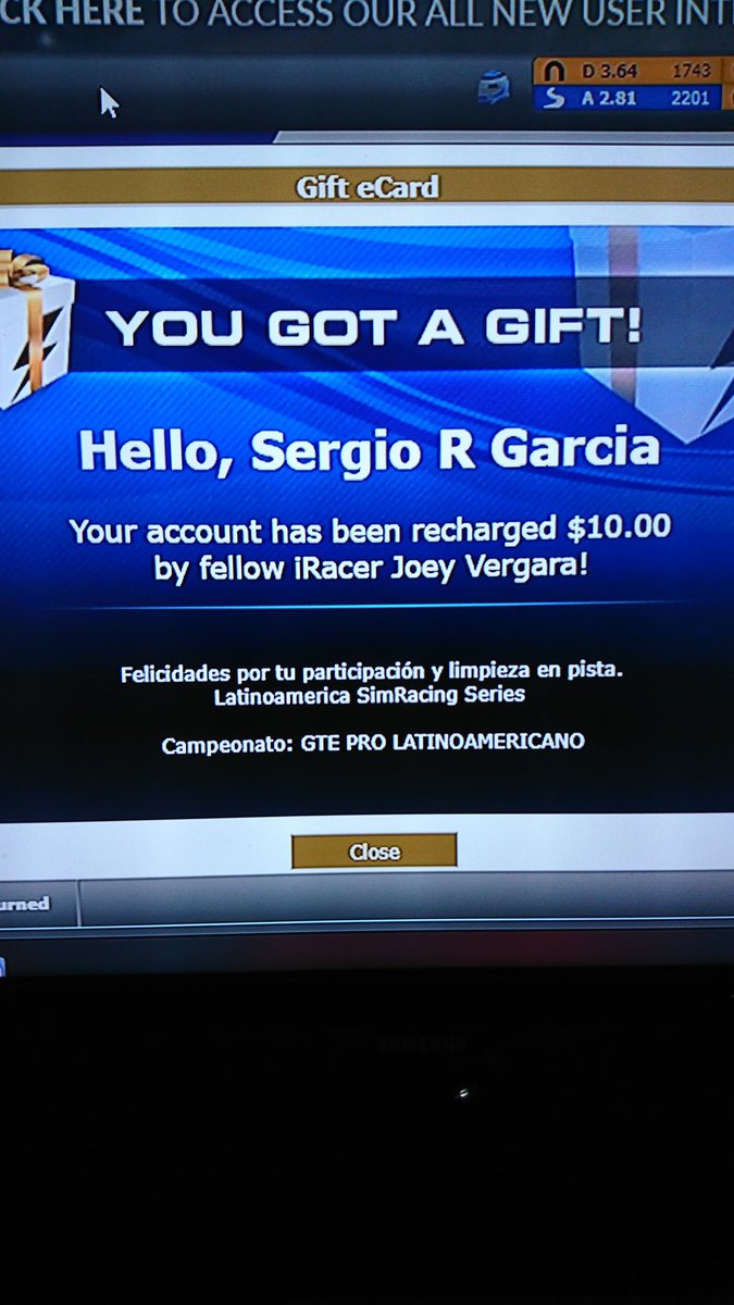 Sorpresa y alegría!! Muchas gracias @LASimRacing