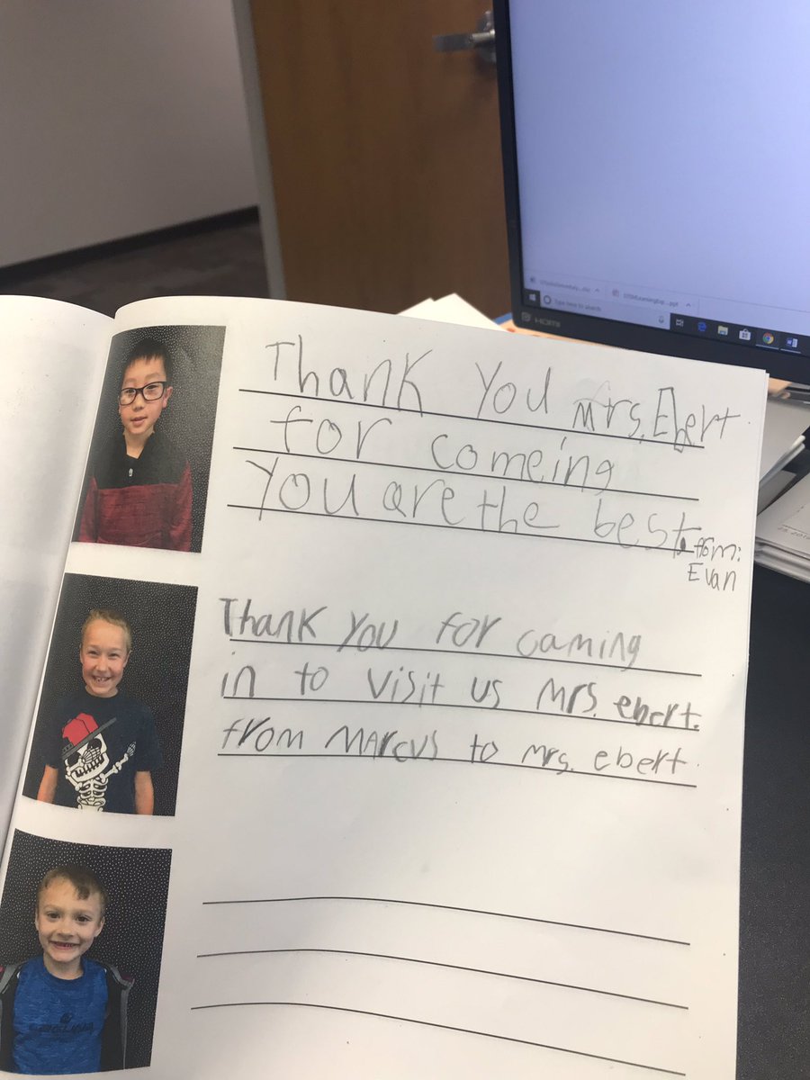 This absolutely made my day! Thank you Mrs. Snelling’s 2nd graders <a href="/madisontosa/">Madison Elementary Tosa</a> and Mrs. Mamayek for sending me such precious notes! ❤️ #writersworkshop