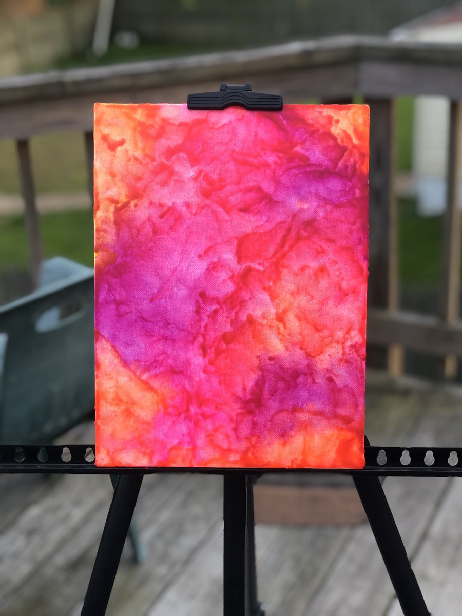 BlendedColors_'s tweet photo. I thought I’d try something new! Let me know what you think🤔-Deja. The canvas size is 9x12in
•
•
•  #art #emergingartists #artforsale #crayons #crayonart #meltedcrayonart #meltedcrayons #blendedcolors #sunset #clouds #pink #blue #yellow #red #orange https://t.co/MzWrG4PCfw https://t.co/233z4AFR0m