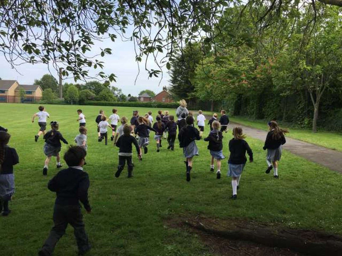 StAndrewsCoE's tweet photo. Year 1 enjoyed their mile run today. Great fun xx #DailyMileMerseyside #MilesOfSmiles @LDSTEducation https://t.co/IUjzJrgdmT