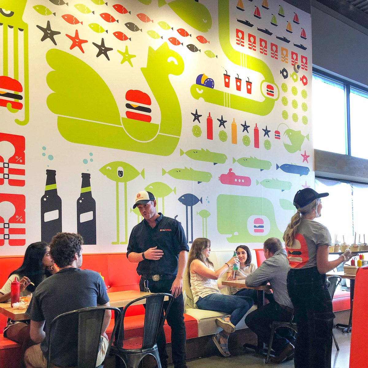 Tonight we sampled free food at the allllmost-officially-open MyBurger Wayzata (location #7!). Some might call it a Pre-Opening Party. But we prefer to think of it as a public service. (No need to thank us. Just doin' our job.)