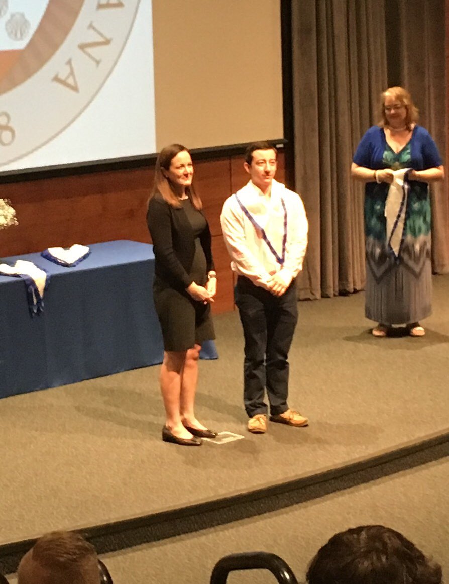 bluejayPHIL's tweet photo. Philosophy major Brandon Calderon and ⁦@CCAS_Dean⁩ at honors convocation. https://t.co/6e3LUO4qFu