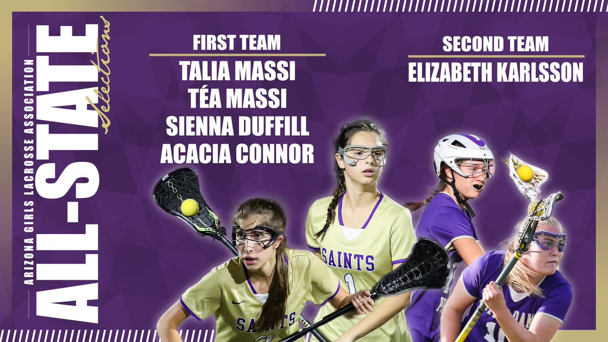 Girls’ Lacrosse | 🥍 🏅 <a href="/ArizonaGirlsLax/">AGLA</a> All-State Recognitions ➡️ Talia Massi, Téa Massi, Sienna Dufill, &amp; Acacia Connor named 1st Team; Elizabeth Karlsson named 2nd Team

⚜️#WeAreNDP #GoSaints #PeakImagePhoto