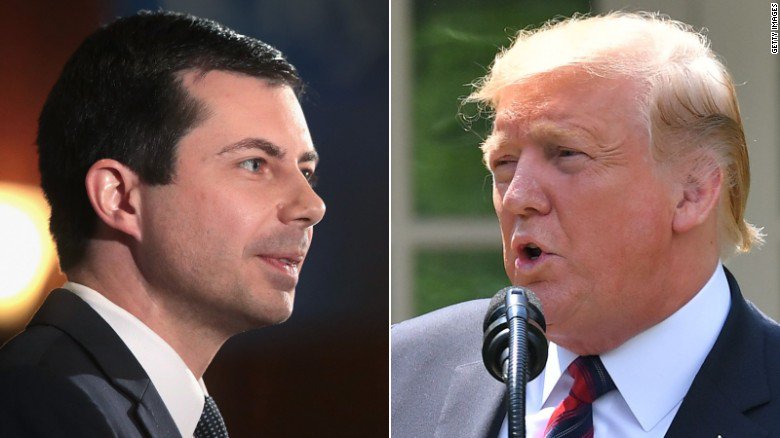 CNN's tweet photo. President Trump on Pete Buttigieg's marriage to a man: "I think it's absolutely fine" https://t.co/HeD9mxKJcr https://t.co/mjxoKLy2dh