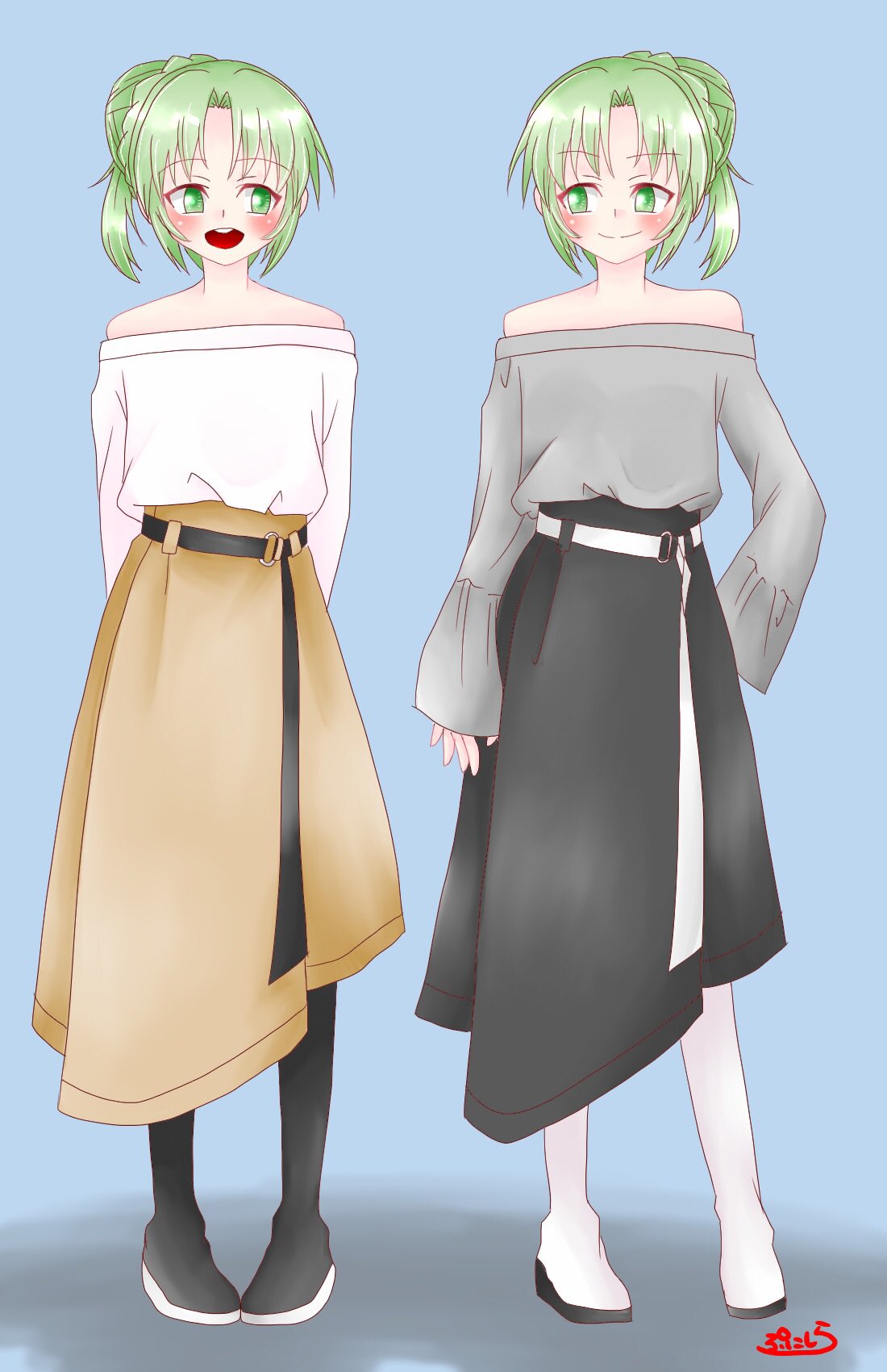تويتر ぷにしら イラスト على تويتر ひぐらしのなく頃に 魅音と詩音 この服着せてみたいと思って魅音と詩音に双子コーデ イラスト ひぐらしのなく頃に T Co Tyrgwr8sqz