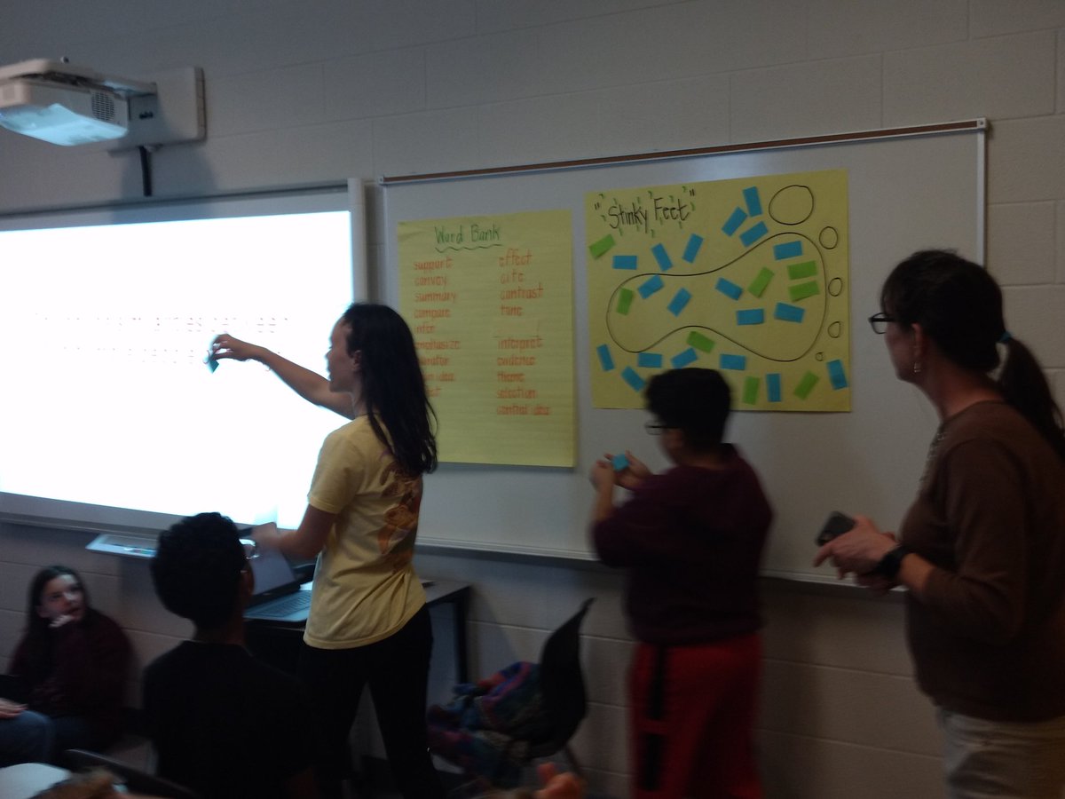 thebuckley3's tweet photo. Nothing like the sweet sounds of "Stinky Feet" being played in a 6th grade classroom for EOG review with Academic Vocabulary! Talk about HIGH ENGAGEMENT! THESE STUDENTS LOVE THIS GAME! @DMSMedia411 @OnslowSchools #OCSFrameworkFriday https://t.co/3EHmx5qVqE