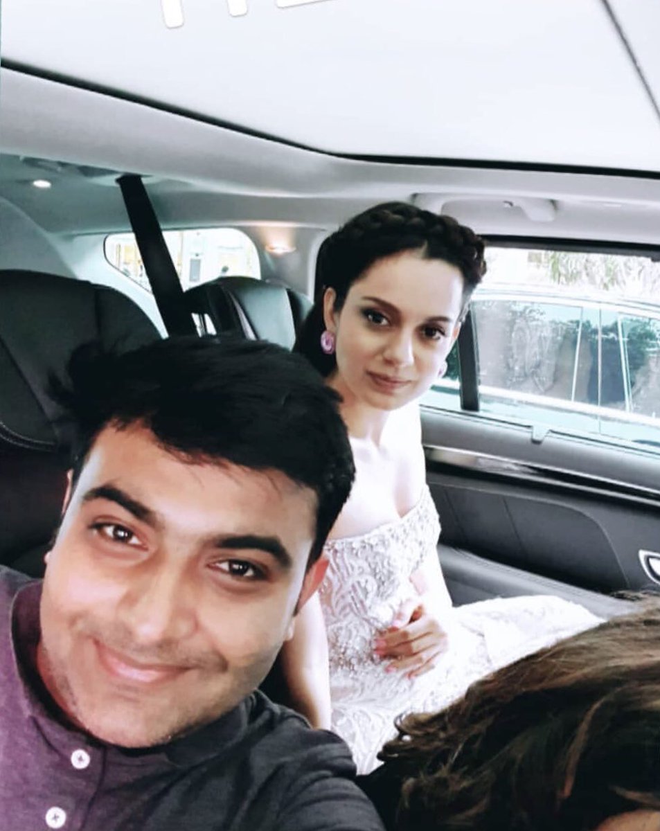 Kangana on her way to the red carpet #KanganaAtCannes #LiveVictoriously