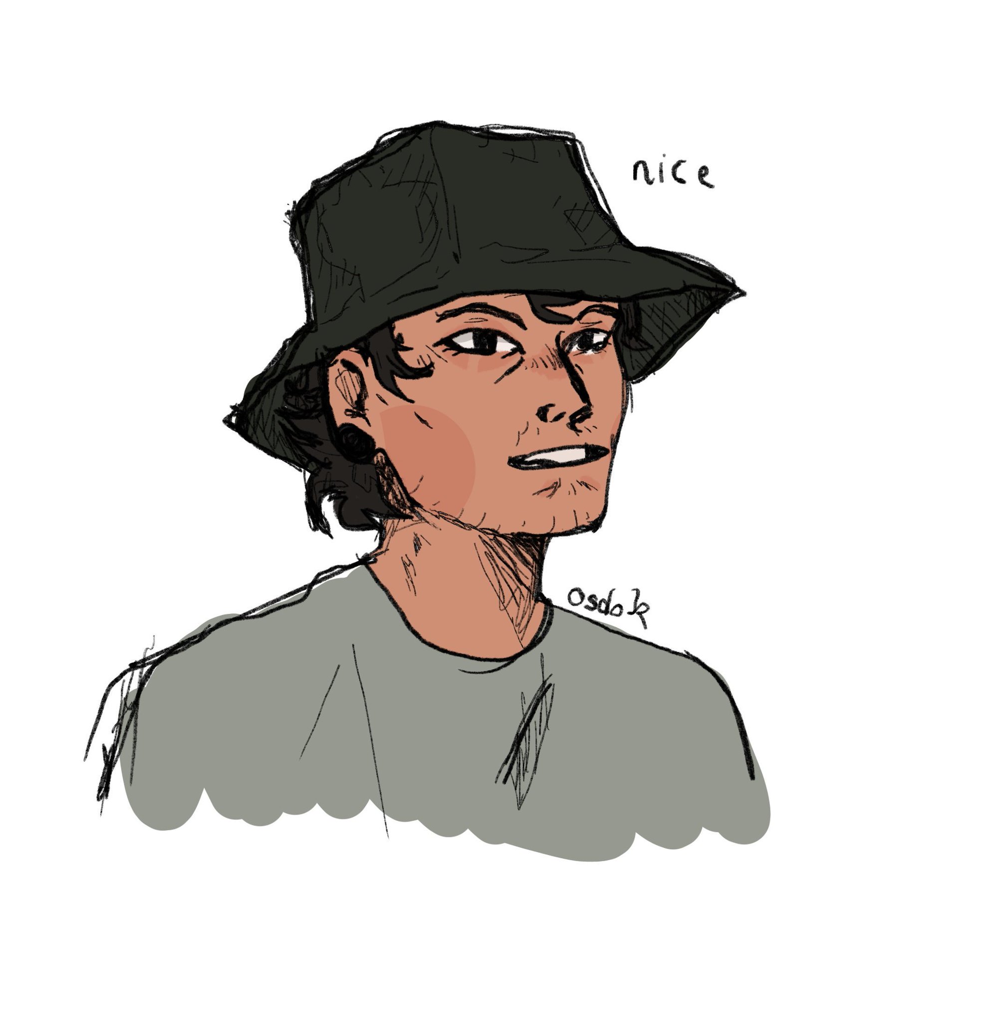 tyler øsdøk. on X: I tried to draw bucket hat Josh with my left hand key  word is I tried  / X