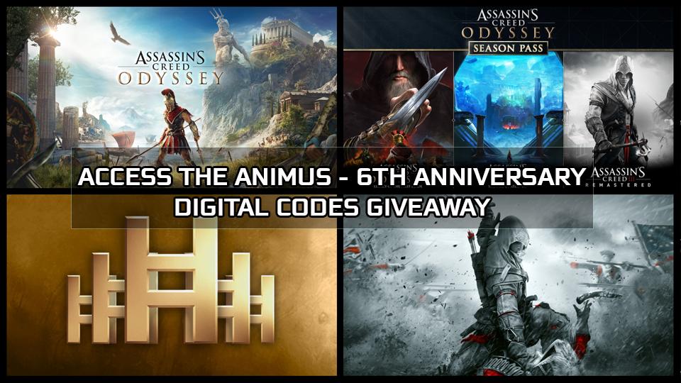 jernbane kapsel Stor mængde Access The Animus on Twitter: "Our celebrations continue with a giveaway of  5 #AssassinsCreedOdyssey codes, 5 Odyssey Season Passes, 5 Helix Credits  Packs and 5 #AssassinsCreed III Remastered codes thanks to Ubisoft!
