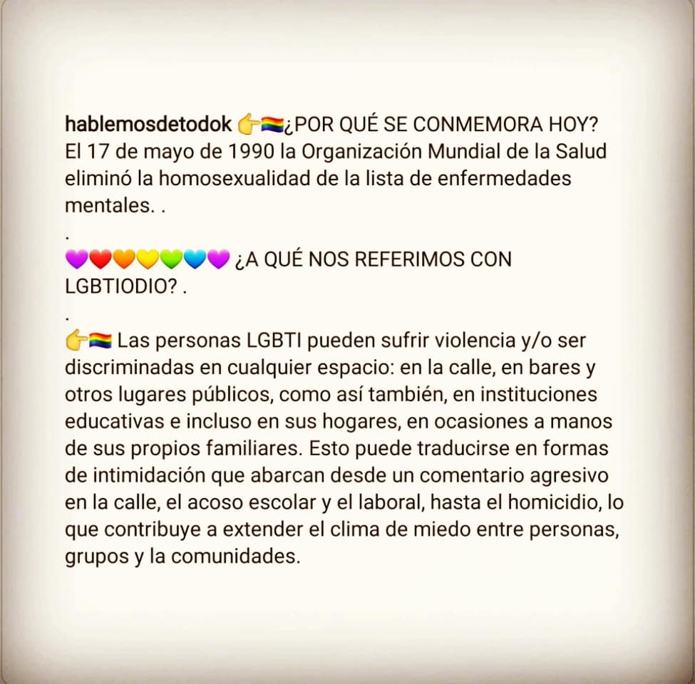 #17DeMayo
Día Internacional contra el #LGBTIodio 

#Diversidad #Orgullo #Derechos #Chubut