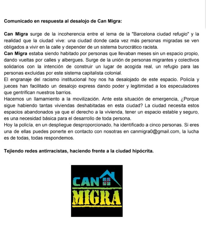 Can Migra — Resistencia Migrante tweet media