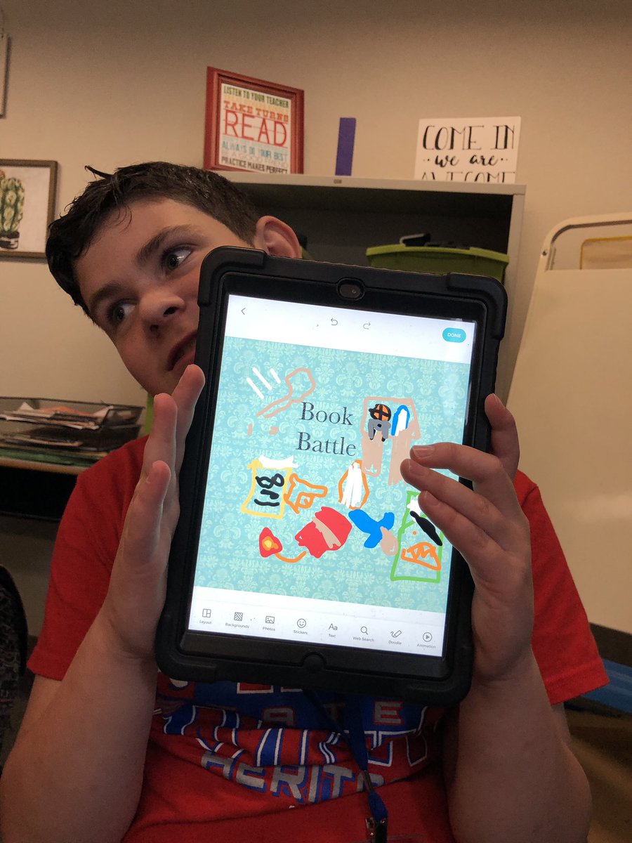 kunnmel's tweet image. So much fun &amp;amp; creativity in @mrsmadisonlaw class today. Ss are creating their own book montage over 4 novels they read this year using #applepages and publishing as an ePub. App smashing with @PicCollage #paper53, #photospeak, #garageband and more!!! #misdPROUD @Longbranch_Elem