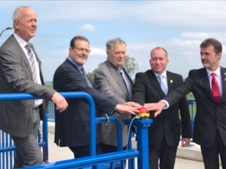 Inbetriebnahme des Bauwerks zur Alandüberleitung. Länderübergreifend ein wichtiger Baustein für den HW-Schutz in Sachsen-Anhalt und Niedersachsen. #MULEdirekt