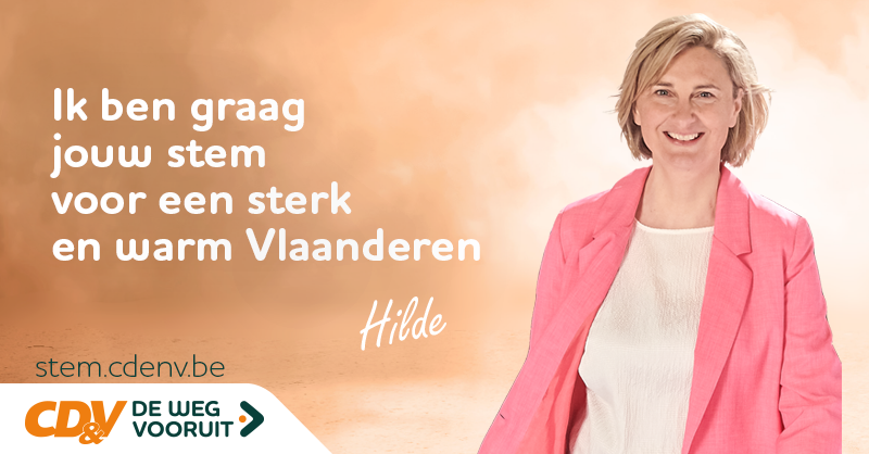 cdenv's tweet photo. De peiling van @VTMNIEUWS gevolgd? Veel mensen hebben - net als ons - vertrouwen in @crevits als de stem van Vlaanderen. Ben jij ook #metHilde? https://t.co/qUjAI1t7sG https://t.co/Sw3JAEDCcG