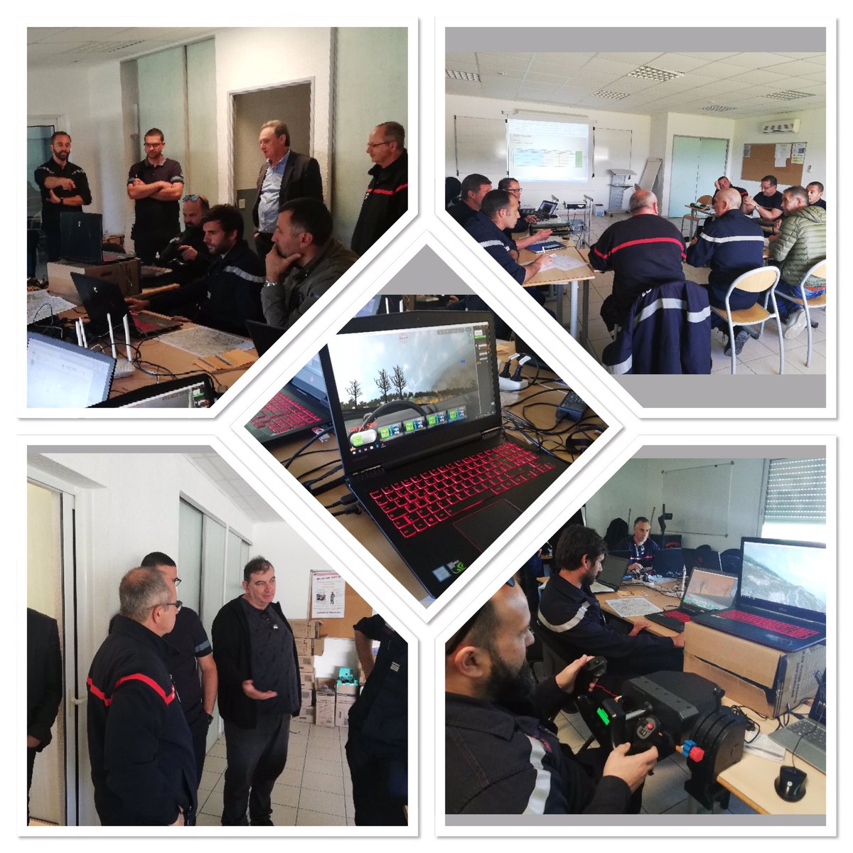sis_2b's tweet photo. #ProjetEuropéen #Pcasis2B @GuyArmanet &amp; Colonel @JjPeraldi #DIS2B visitent l’installation du simulateur multirisque 💻 à #EDSP #Corte 
🔺un prugettu sustenutu da @sdis2b @sdis2a @vrcrisis #IIFF #Wildfire @VilledAjaccio #OEC @IsulaCorsica @BRGM_fr @pc_maritime @Proterina3 #Maregot https://t.co/zlKVw5sRO3