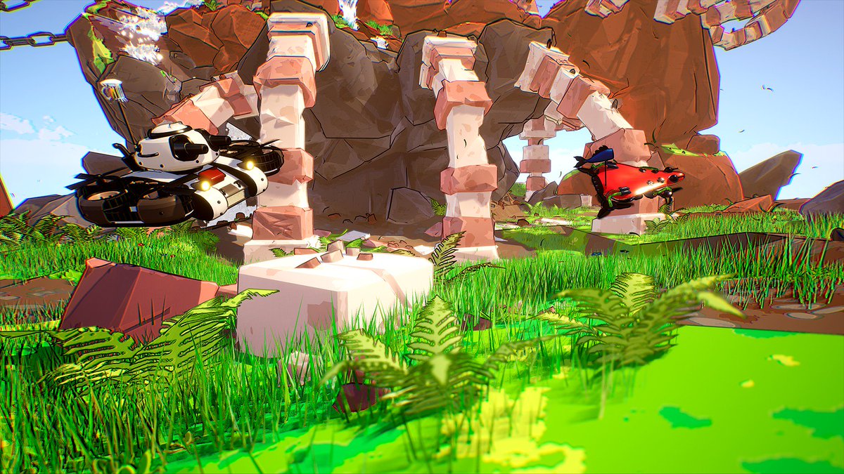 Taking a stroll through the island 🏝 #HoverShock #EpicFriday #UnrealEngine #UE4 #indiedev #gamedev #madewithunreal