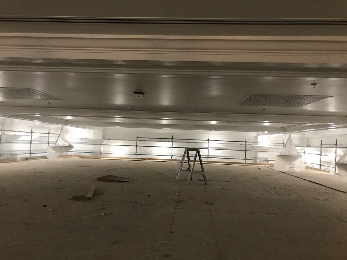lesliewtaylor1's tweet photo. I’ve never been one to admire a ceiling ... but, THIS!!! Old media center ceiling is AMAZINGLY beautiful! @wileyelementary @GilbaneNC #WileyRenoFun https://t.co/IolIVhsdjV