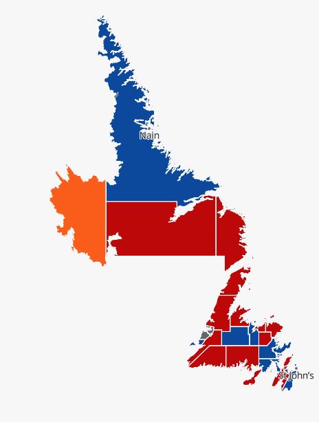 ElectsWorld's tweet photo. 🇨🇦#Canada, Newfoundland and Labrador general election :
#LPC : 43,9 %
#CPC : 42,6 %
#NDP : 6,31 %
#IND : 4,66 %
#NLA : 2,39 %
#NLElection2019 https://t.co/h6I0d1RNzv