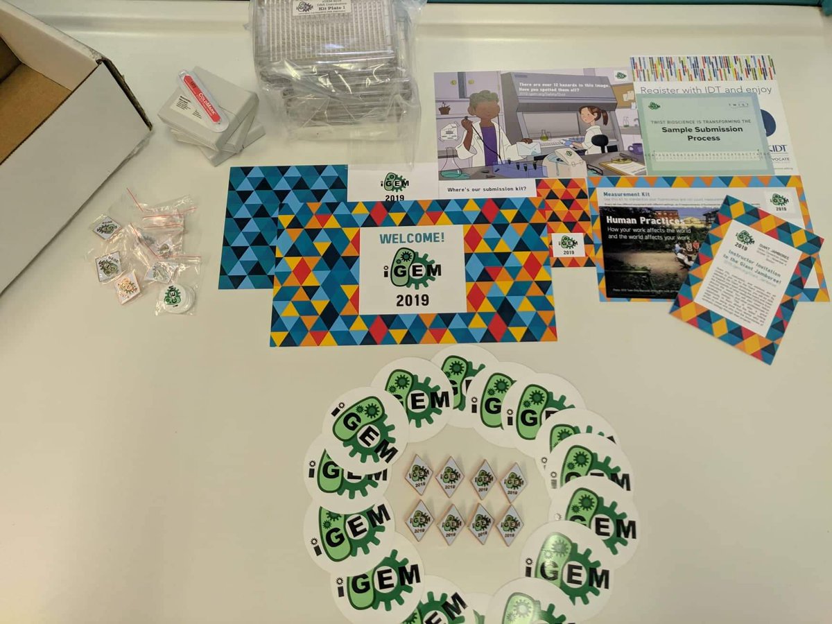 Super excited! Our kit is here! 
Welcome to Greece iGEM kit. 
#iGEM2019 #SynBio #igemthessaloniki #syntheticbiology #iGEM