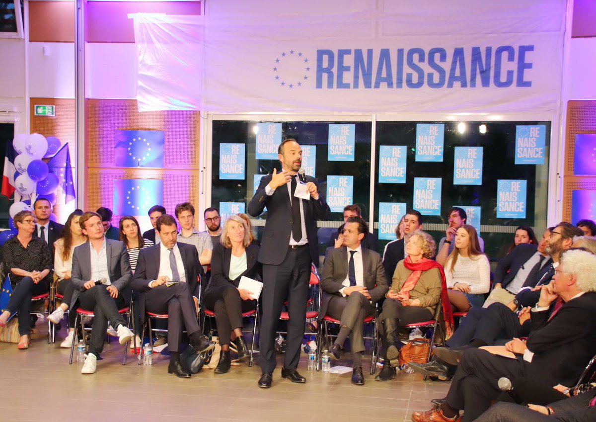 BenjamKirschner's tweet photo. Super réunion publique #Renaissance à #Angers avec nos candidates @CathChabaud et Sophie Tubiana, @ChristopheBechu et nos invités surprises @EPhilippePM et @CCastaner. 

Merci à l’ensemble de nos militants pour la forte dynamique en place. On lâche rien jusqu’au #26Mai ! 🇫🇷🇪🇺 https://t.co/DpOWxYEBD9