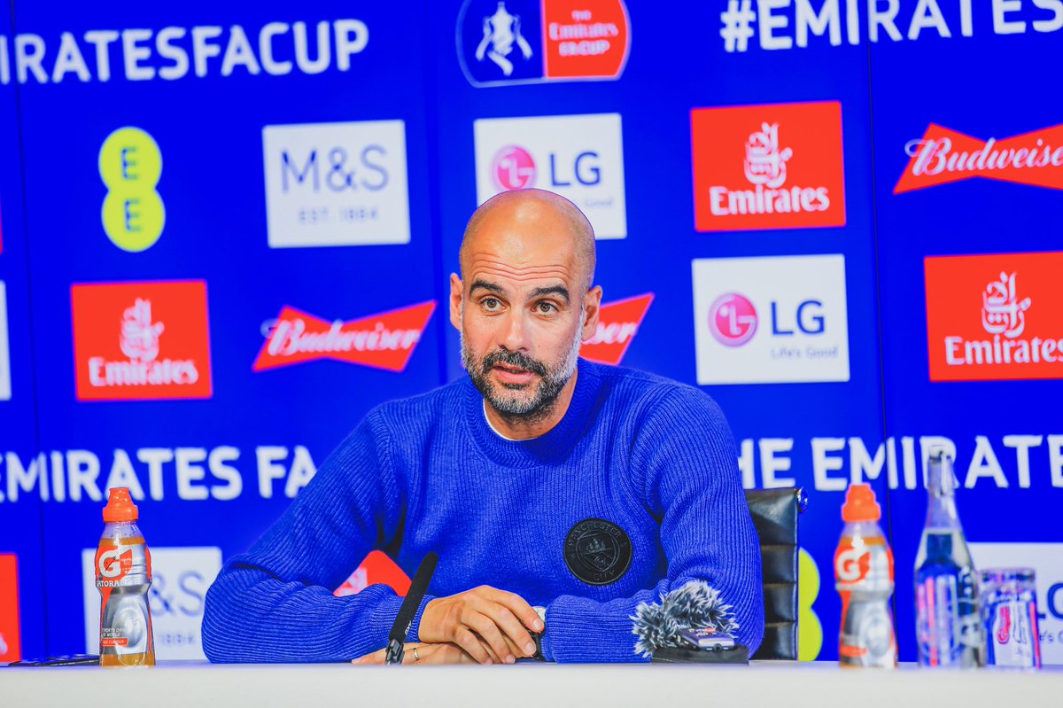 🗣 Reporter: “You’ve got the prospect of winning the first ever domestic treble in this country. How does that excite you?”

🗣 Pep Guardiola: “The first time in Men’s Football. The Women have already done it.”

👏 A classy response.