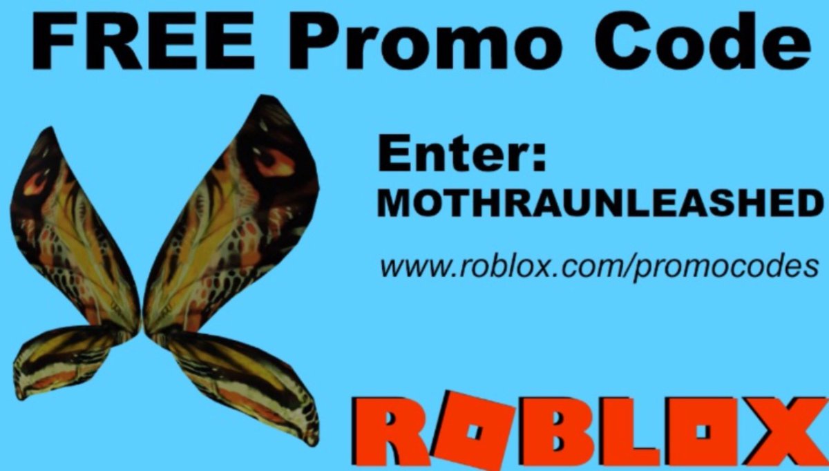 Lily On Twitter Free Promo Code For Mothra Wings Back - how to find promo codes for roblox