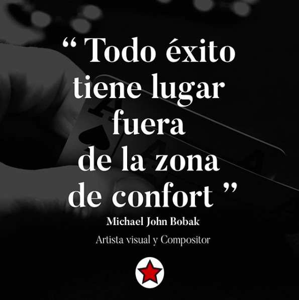 Fuera de la zona de confort esta nuestro éxito! Afirma @mjbobakarts artista contemporáneo con un estilo único.

Ustedes qué opinan?

#frases #lovepoker #pokerstars