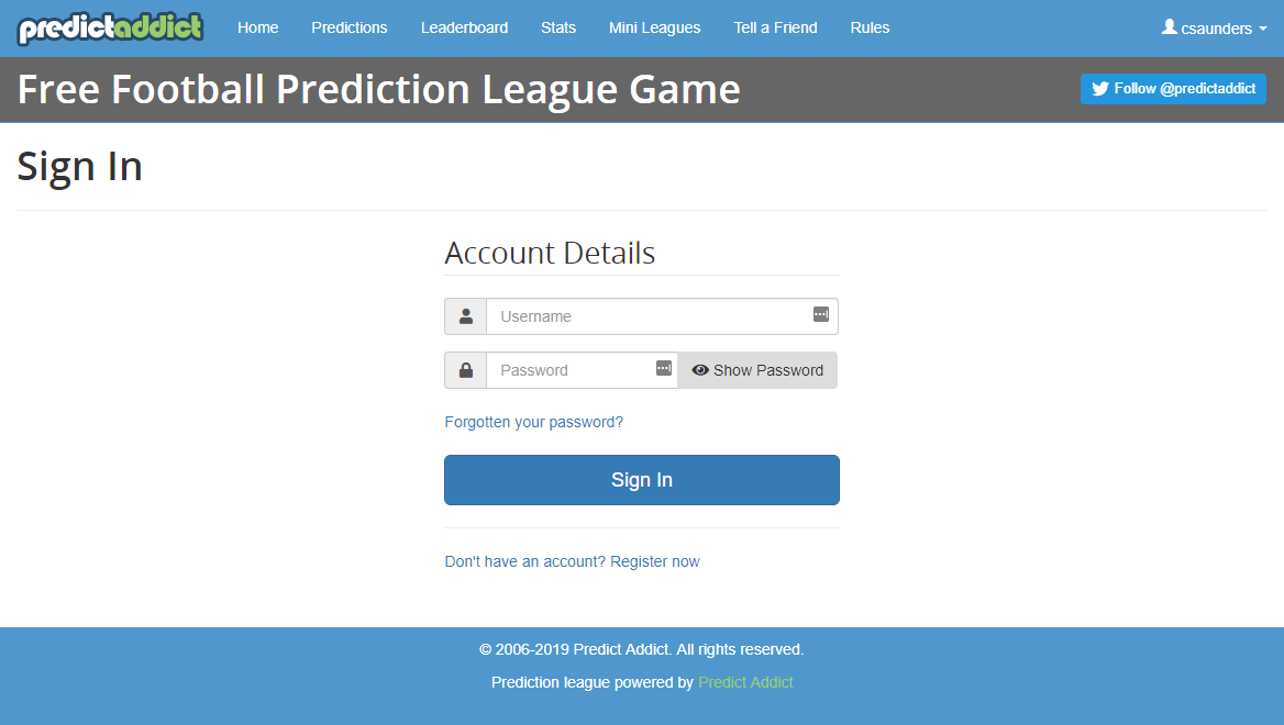 predictaddict's tweet image. Just added a new feature that helps users when signing in. Added a new button that Shows / Hides your password, so you can check the password being entered is correct. #predictaddict #newfeature buff.ly/2Qc1arR