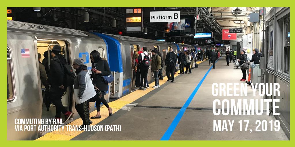 PANYNJ's tweet photo. We've taken action to reduce our carbon emissions. Thank you to everyone for joining us by reducing their #CarbonFootprint on this Green Your Commute/Bike to Work Day by biking, walking, or using public transit. #GYCD19 #BikeToWork #PANYNJClimateAction https://t.co/1vOlvsEHow