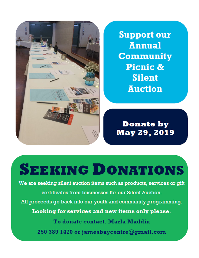 THE COUNTDOWN IS ON!

Save the date and get ready for some fun on Wednesday, June 12th from 3:30-6:30pm! 🌤

We are still looking for helping hands as well as donations for our silent auction.

#community #JamesBay #JBPICNIC19 #family #fun 🌼