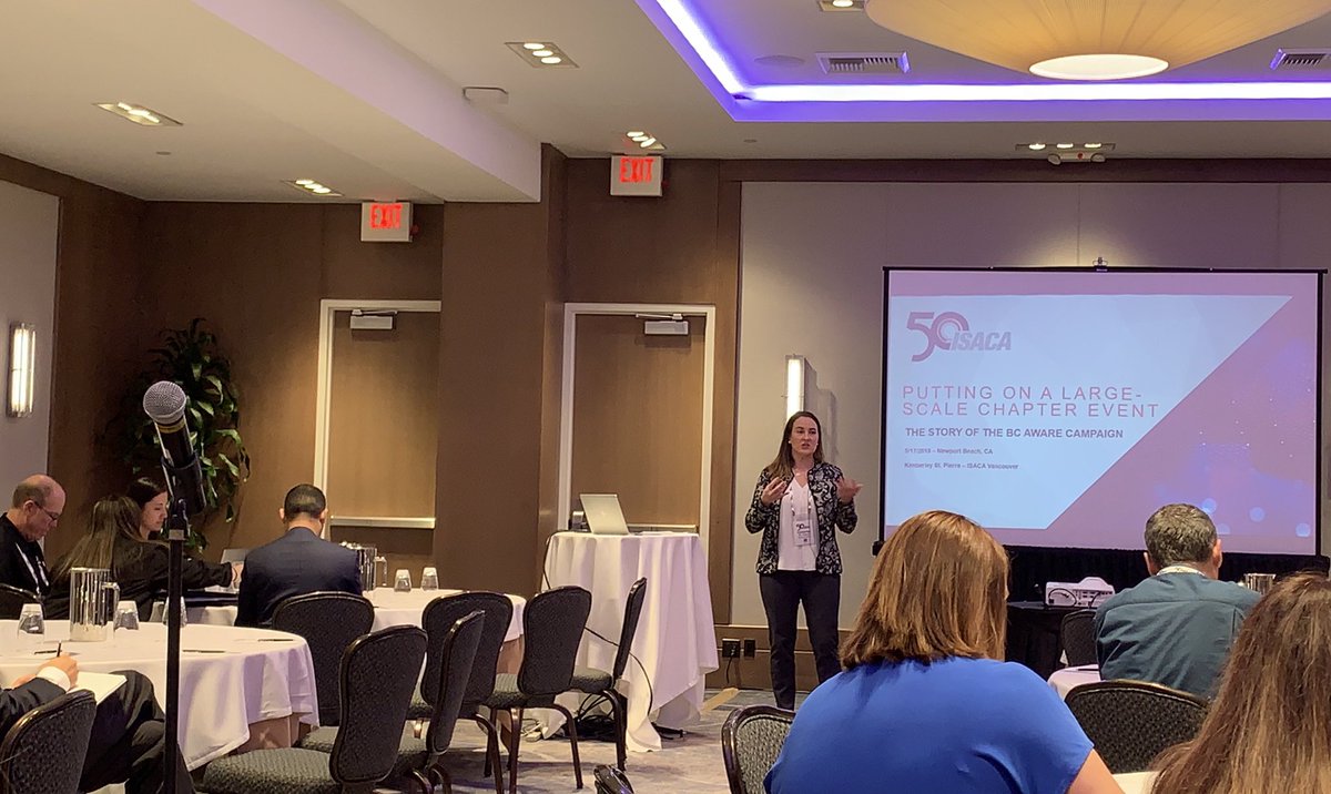 ISACAvictoria (@isacavictoria) on Twitter photo Engaging presentation and interactive discussion by Kimberley St. Pierre about the BCAware Campaign Story “Putting on a Large scale Chapter Event: The Story of the BC Aware Campaign” #NALDR #ISACA50 #ISACA <a href="/ISACAVancouver/">ISACA Vancouver</a> Engaging presentation and interactive discussion by Kimberley St. Pierre about the BCAware Campaign Story “Putting on a Large scale Chapter Event: The Story of the BC Aware Campaign” #NALDR #ISACA50 #ISACA <a href="/ISACAVancouver/">ISACA Vancouver</a>