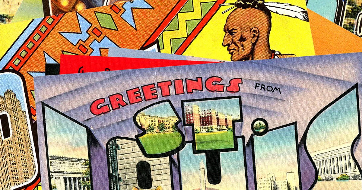 fffresco's tweet image. Cómo el diseño de postales puso color a los EEUU de los años 30 dlvr.it/R4vtws @Domestika