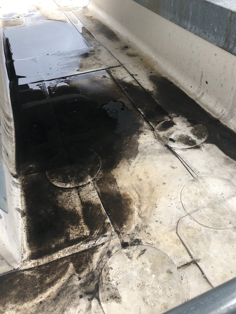 Unchecked #rooftopgrease is damaging this rooftop.  How often do you see this?  I have 7 different solutions to these problems. Call me today and let's discuss your situation.
 224-856-3314