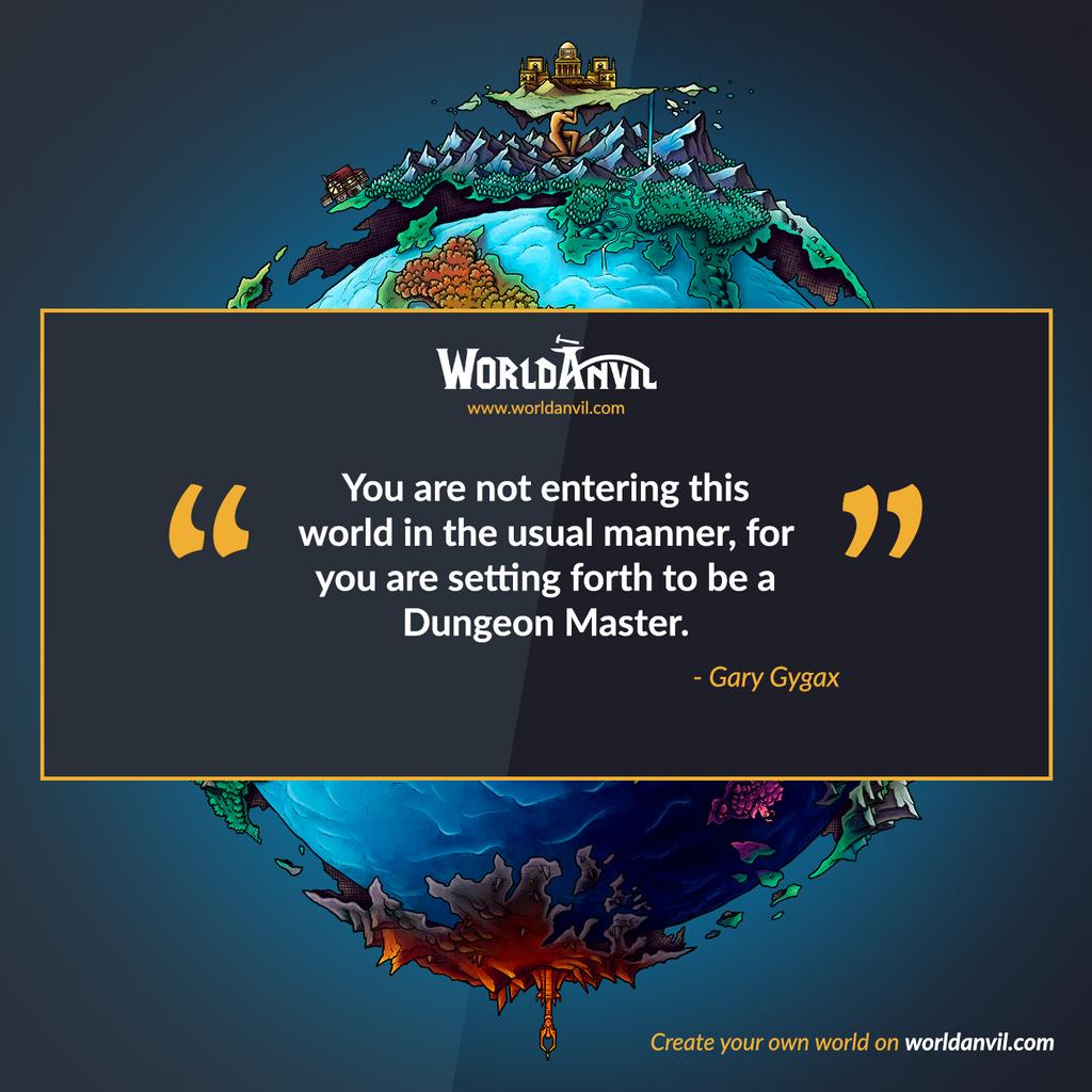 WorldAnvil's tweet photo. #FF with some inspiring words from Gary Gygax, heres some amazing shows we're watching right now!

🎲@GeekSpaceTV
🎲@TypeCastRPG
🎲@HighRollersDND
🎲@Roll4It
🎲@FinalRitesRPG
🎲@HowToGM's new show starts 24th May

Can't decide who to follow? Roll a d6 &amp; tell us your results! https://t.co/4PWEMQesCg