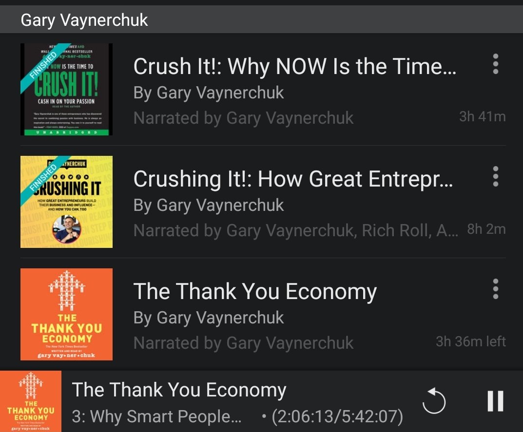 astridjdiaz's tweet image. The Power of Audiobooks Is Amazing. Im Almost done 3 of @garyvee books in 1 Week. If This Is Was Last Year I Would've Finished Reading Only 1 or 2 (If Im Lucky) In 1 Year. #Multitasking #IsKey #EspeciallyForAMom #Audible #IsThePlUG #BookWorm 📚🙌