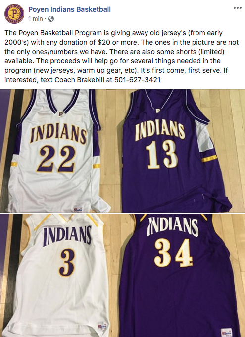 The Poyen Basketball Program is giving away old jersey's. Click on picture to find out more infomation.