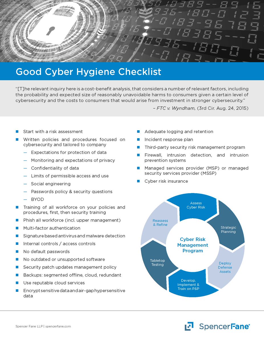 shawnetuma's tweet photo. I hope you enjoyed my #CCBB19 presentation on #Lawyers' Ethical Obligations for #Cybersecurity, here are the Cyber Hygiene and Incident Response checklists I promised! @SpencerFane @CCBenchBar https://t.co/sL0hPLbJPr
