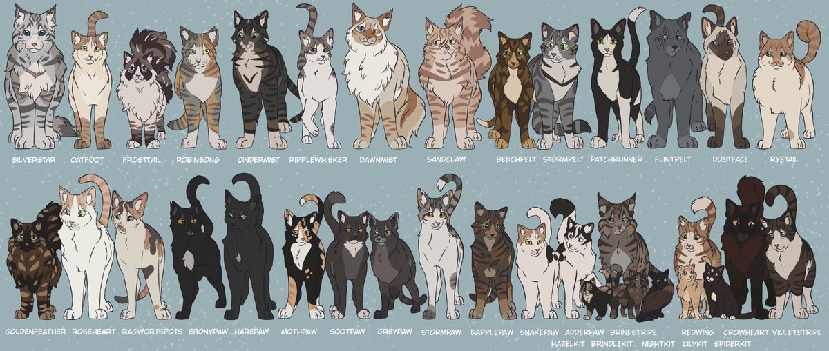 Puz On Twitter Finished The Alliances Of One Of My Oc Clans Snowclan Leader Deputy Medcat Medcat Apprentice Warriors Apprentices Queens And Kits Elders Https T Co Oui2dqphb0
