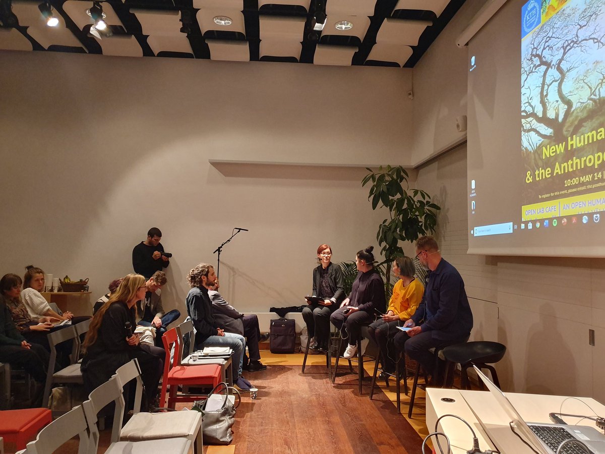 PosthumanitiesH's tweet photo. #tb to 14th May: panel 3 of #openhumlab2019 event with #AmandaLagerkvist, #LinaRahm, #LottenWiklund and #JesperOlsson #Openlab #kth #ThePosthumanitiesHub https://t.co/pHKqC3mjMl