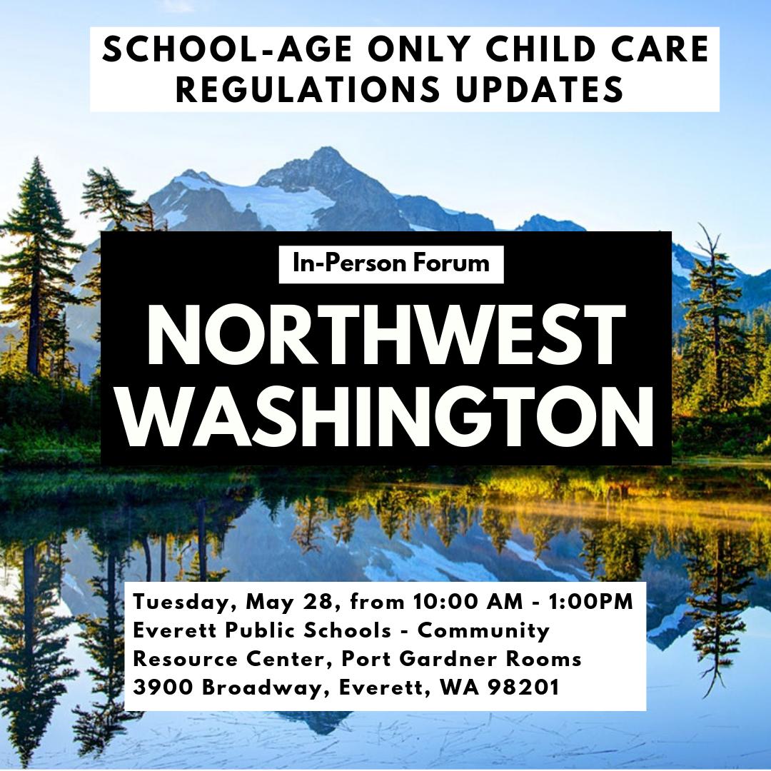 SchoolsOutWA's tweet photo. .@waDCYF &amp; SOWA are working on improving and updating the School-Age Only Child Care regulations (WAC 110-305) and we need your input as school-age providers. This is a rare opportunity to improve the whole WAC.

#WASchoolAgeRules

Register here: https://t.co/mCEWgb6fkx https://t.co/AwHd8SX1E9