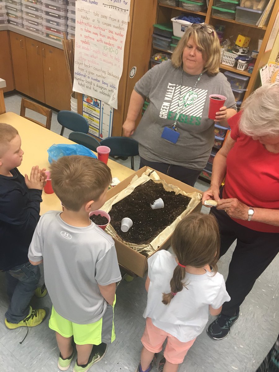 mitzi_ledford's tweet photo. A special visit from the Watauga County Farm Bureau Women’s Committee. They shared a story and planted seeds. #youmightneedafarmer @GreenValley_828 https://t.co/JbHN04s7sG
