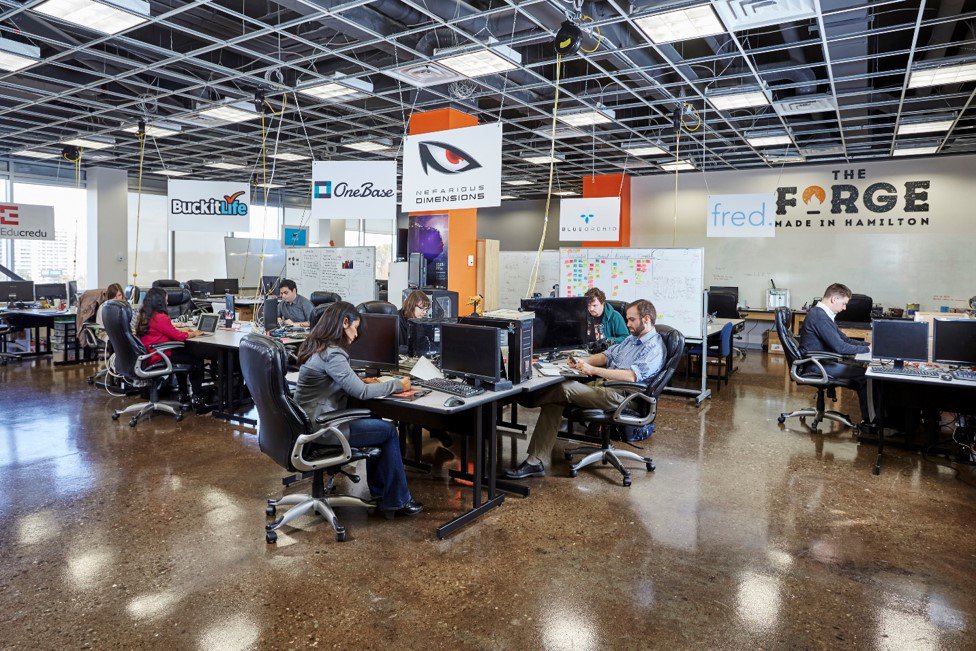 <a href="/JustinTrudeau/">Justin Trudeau</a> The Forge is the startup incubator for <a href="/McMasterU/">McMaster University</a> and #HamOnt! Would you like to visit us today and visit our new facility graciously funded by <a href="/FedDevOntario/">FedDev Ontario</a> for tech entrepreneurs?  Welcome to <a href="/cityofhamilton/">City of Hamilton</a> and see you at <a href="/CollisionHQ/">Collision Conf</a>.