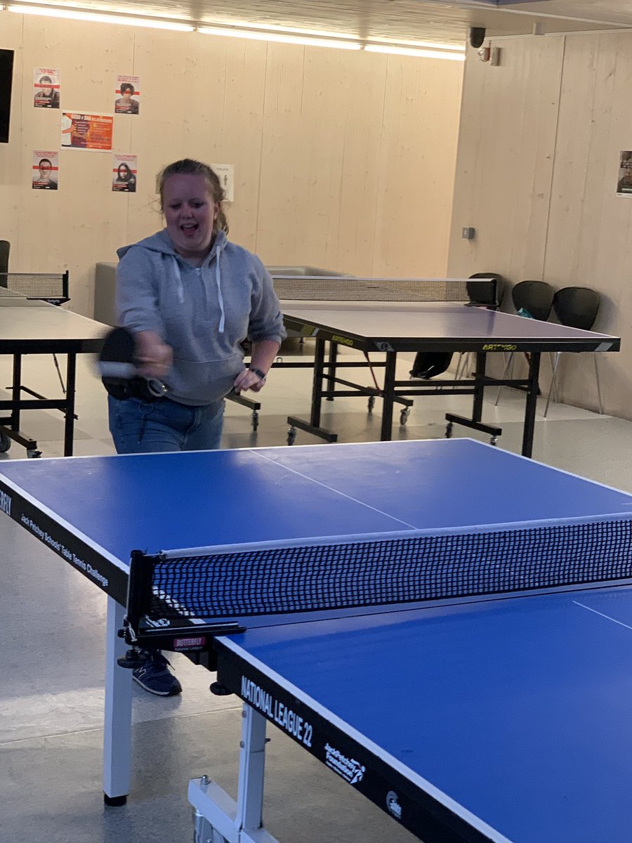 MPSSydenham's tweet photo. Joining the youngsters at TNG Community Centre - #PCHannah tried her hand at table tennis but Connect 4 was the right pace for #PCShaun https://t.co/z8WEjJ4pws