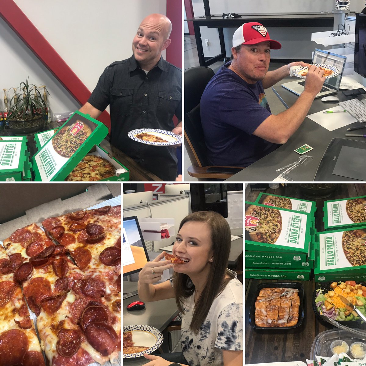 GetsomeMOjO's tweet photo. It's Friday. It's National Pizza Party Day. It's not like we could say no to fate. Plus, our team deserved some delicious Pizza for all that they do everyday.
#MOjOMkting #getsomemojo #pizzaparty https://t.co/1JlRlN1FJh